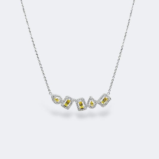 Multi-Cut Yellow Stones Necklace
