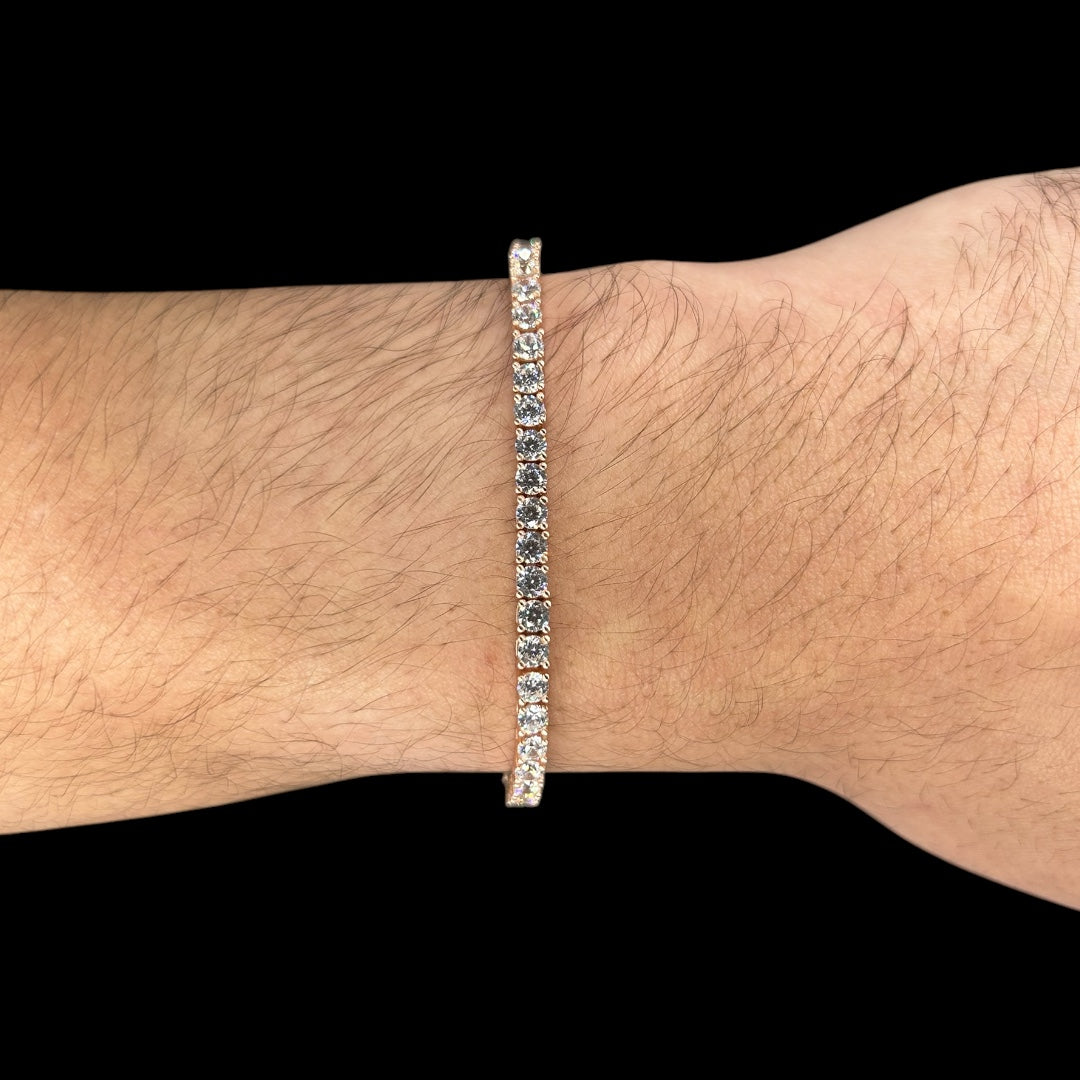 3mm Rose Gold Tennis Bracelet