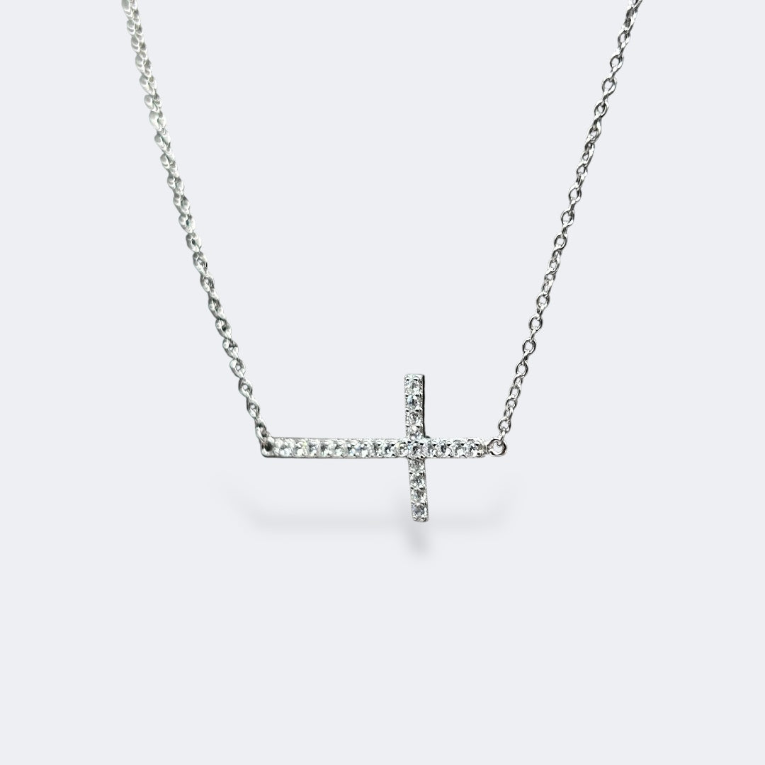 Side Cross Necklace