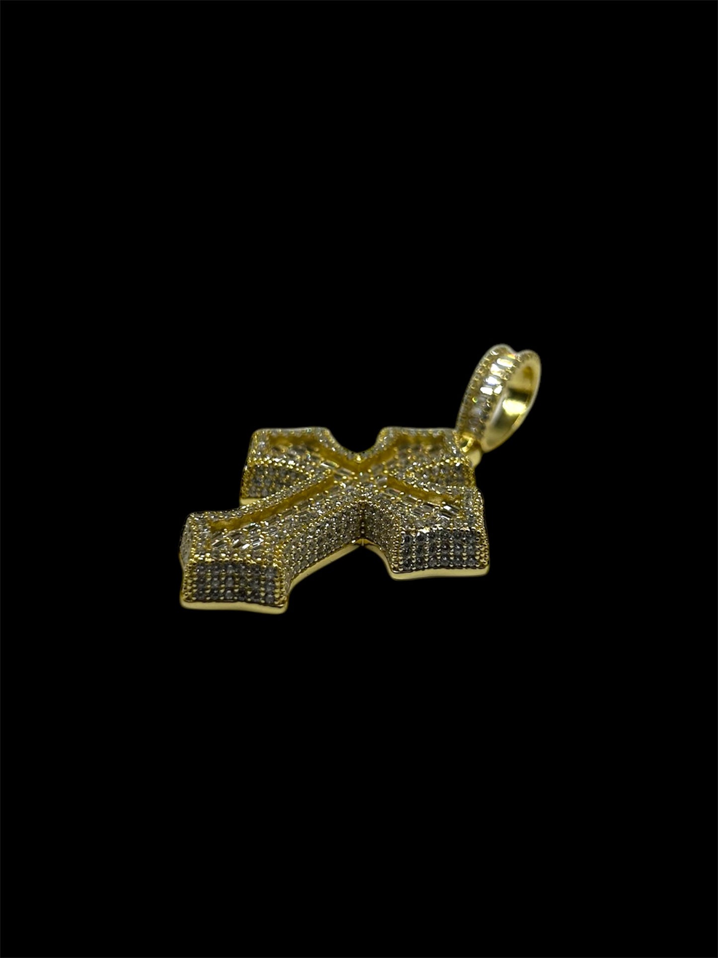 Full Of Stones Baguette Cross