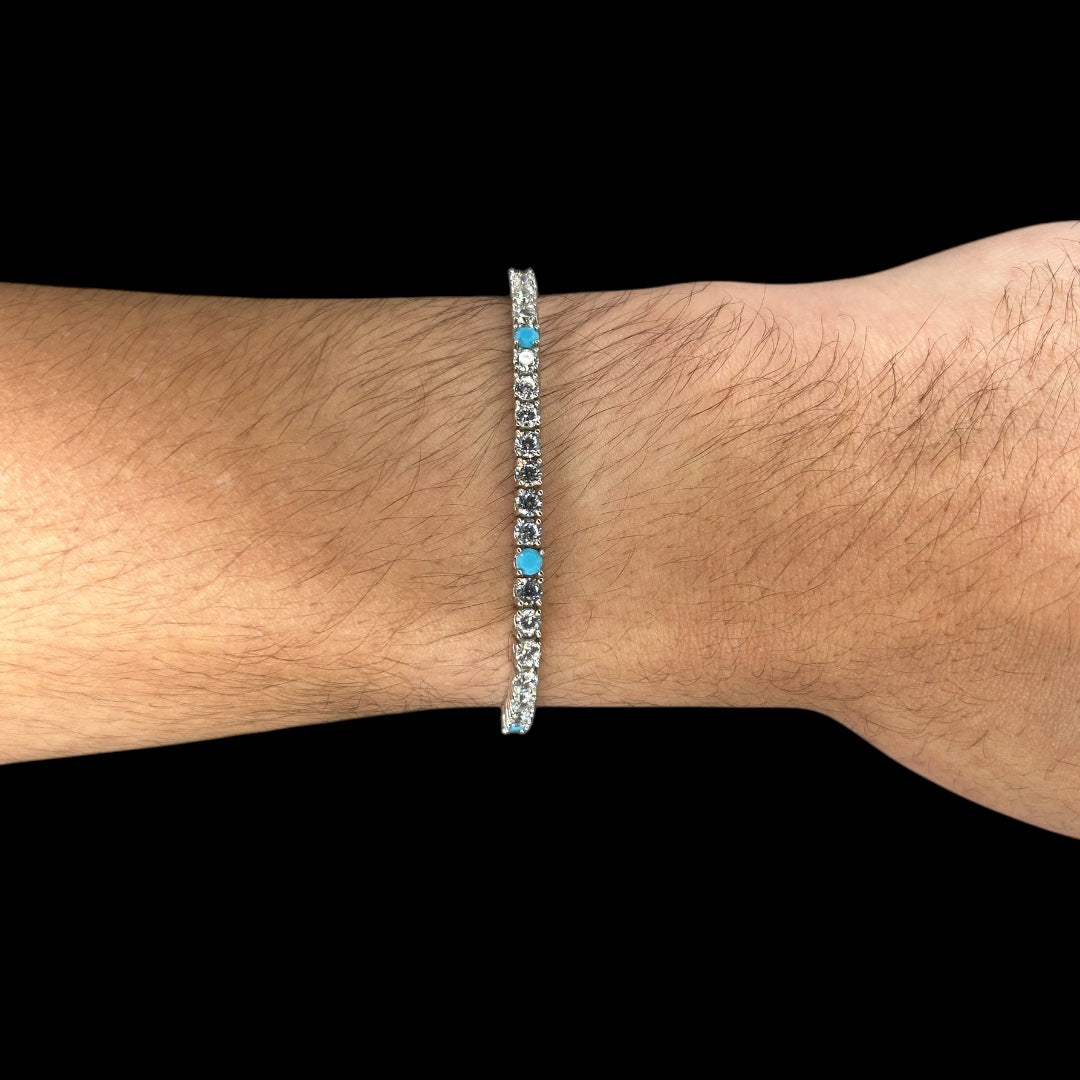 Light Blue Combination Tennis Bracelet