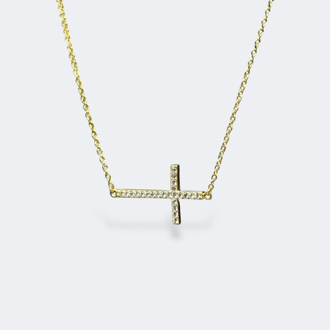 Side Cross Necklace