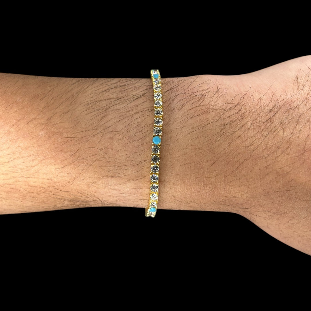 Light Blue Combination Tennis Bracelet