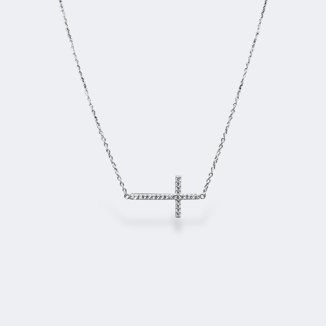 Side Cross Necklace