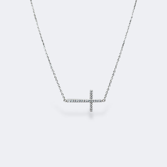 Side Cross Necklace