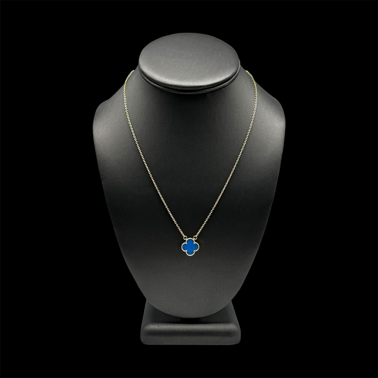 Single V/C Necklace Blue