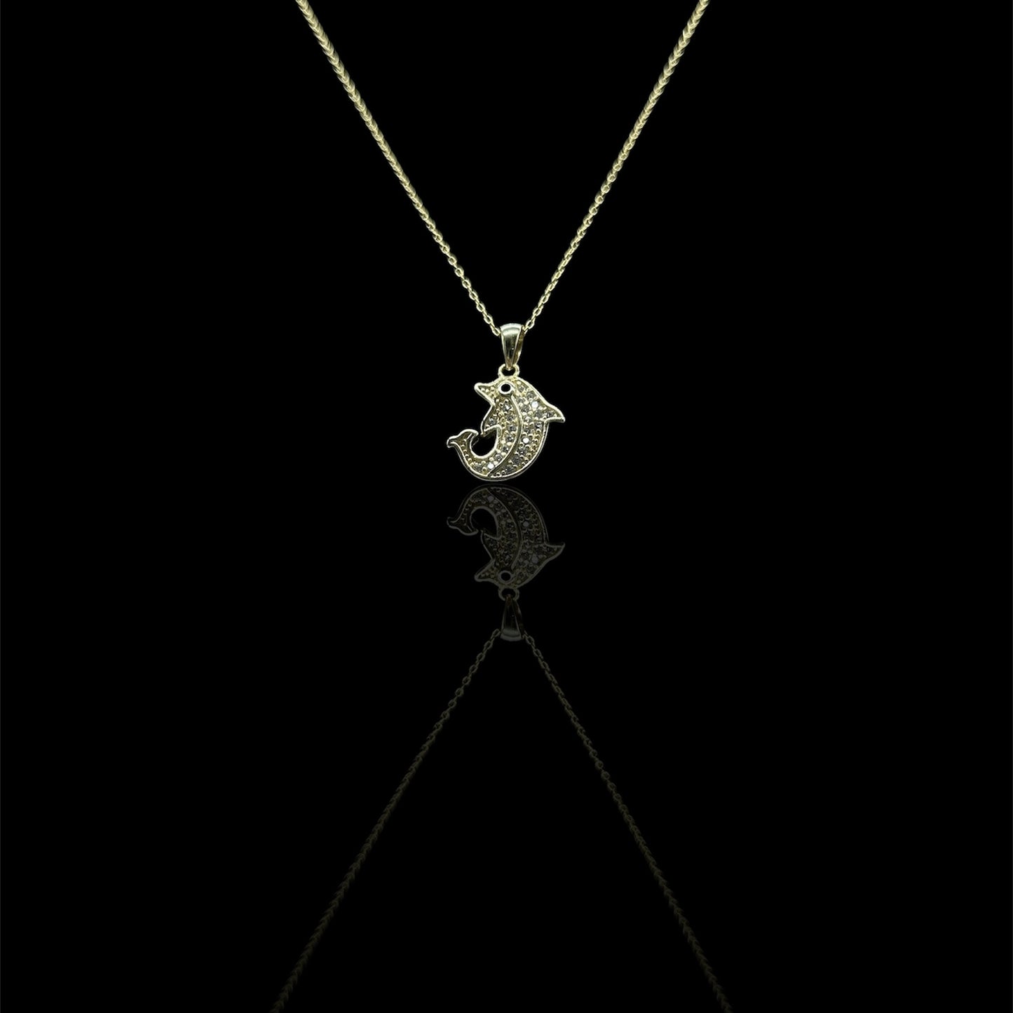 Swarovski Dolphin W/ Chain