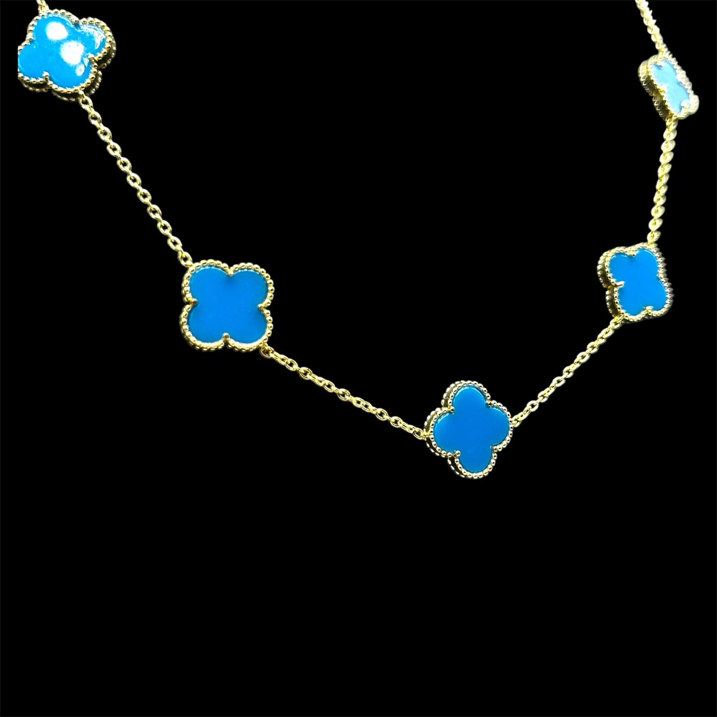 V/C Necklace Blue Adjustable