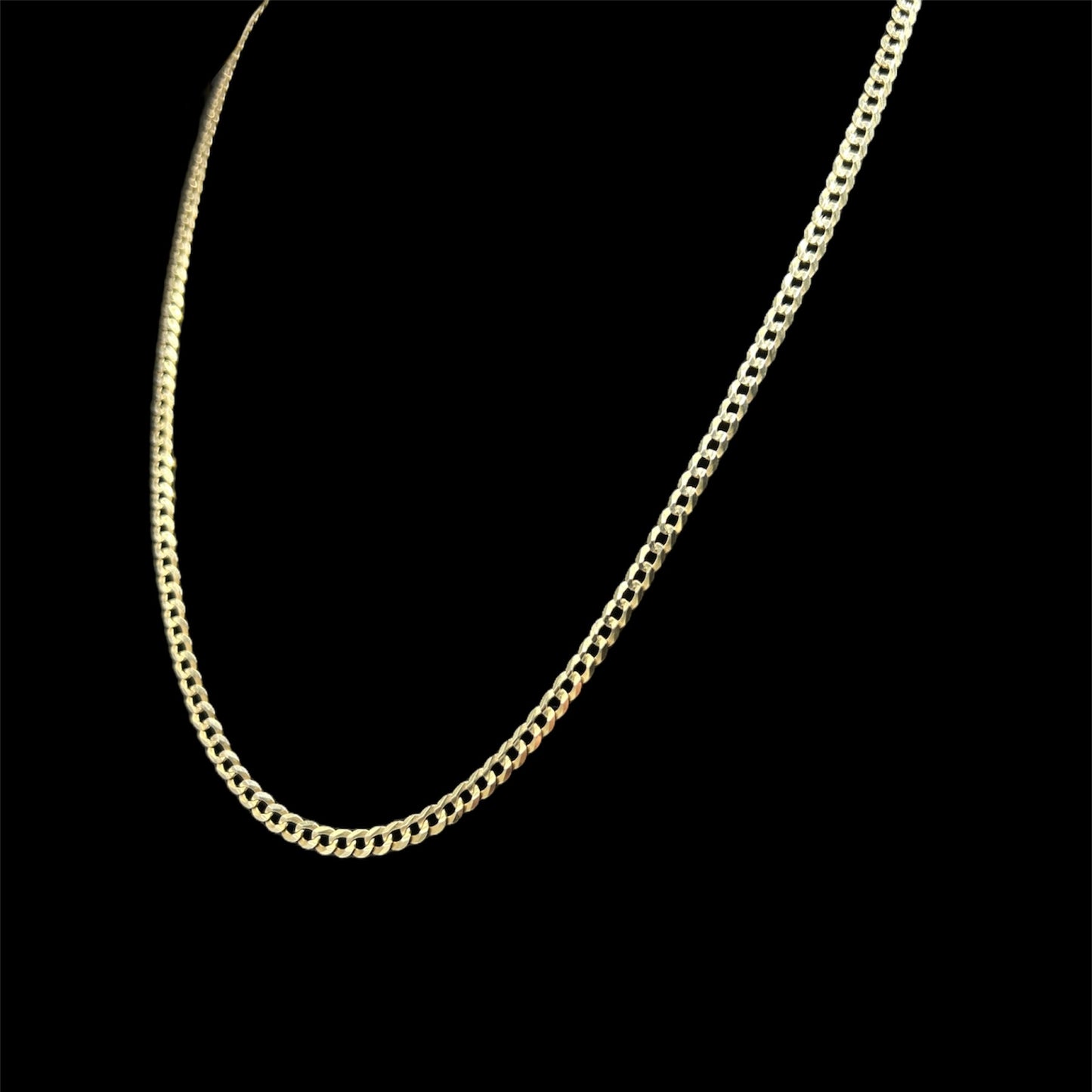 Flat Curb Cuban 14K Solid