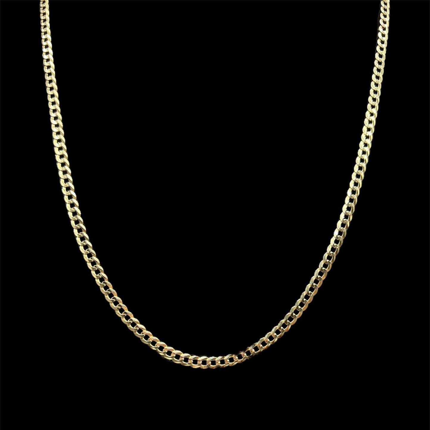 Flat Curb Cuban 14K Solid