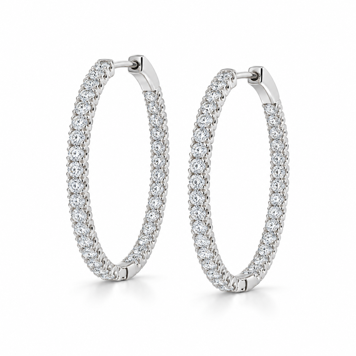 Legacy hoop oval in 14K gold with lab-grown diamonds; representative design image