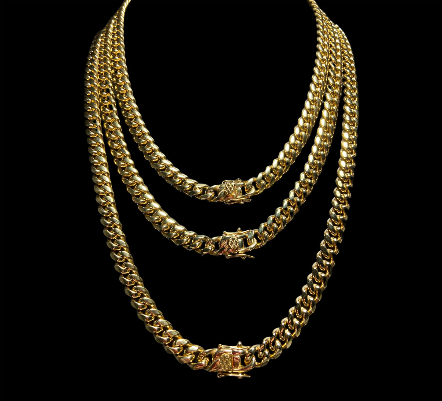 8mm Miami Cuban Link Gold Color