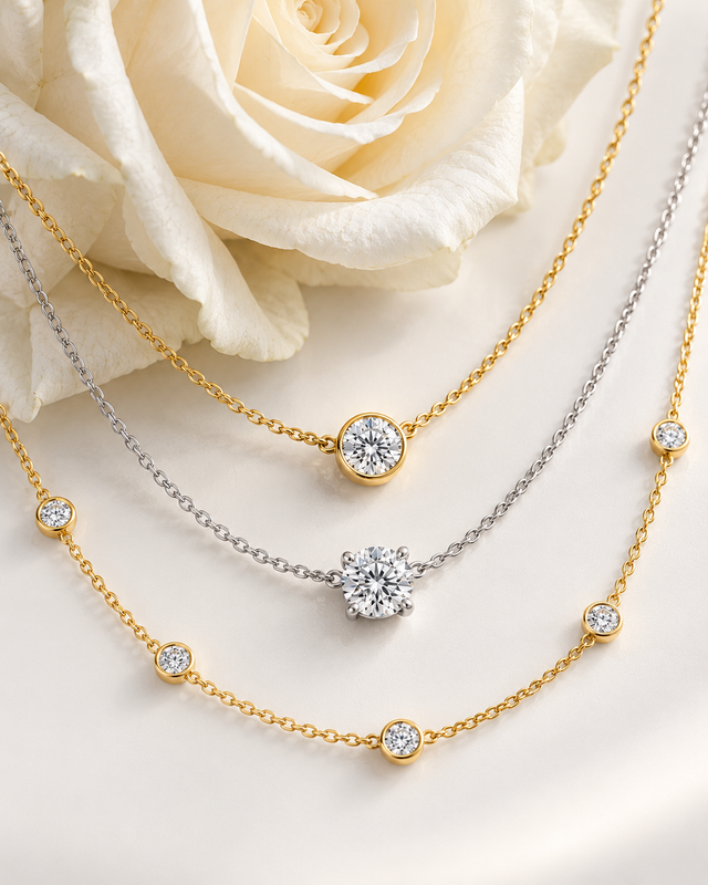 Solitaire Diamond Pendants