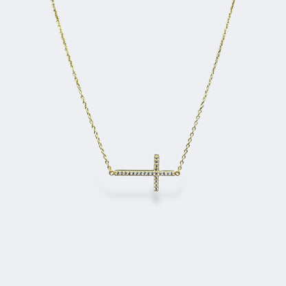 Side Cross Necklace