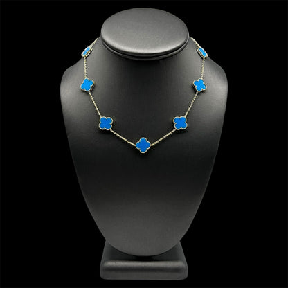 V/C Necklace Blue Adjustable