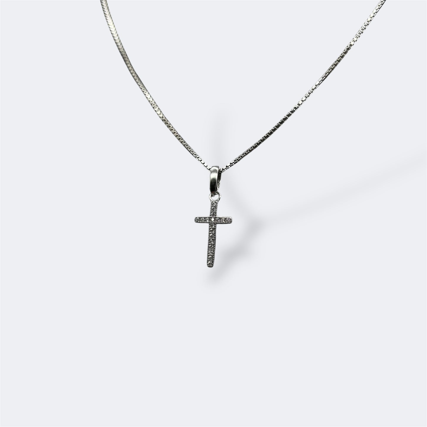 Cross W/ Chain Silver