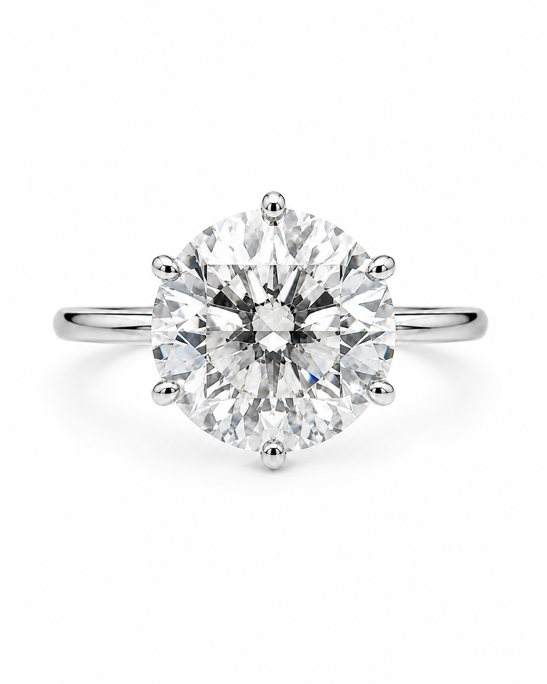 Round Cut Engagement Ring l 3.00 Carats 10k Gold
