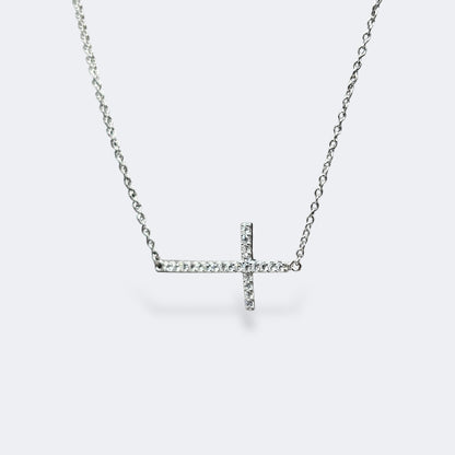 Side Cross Necklace
