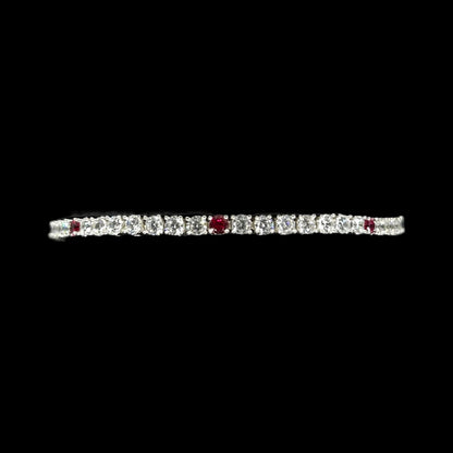 Red Combination Tennis Bracelet