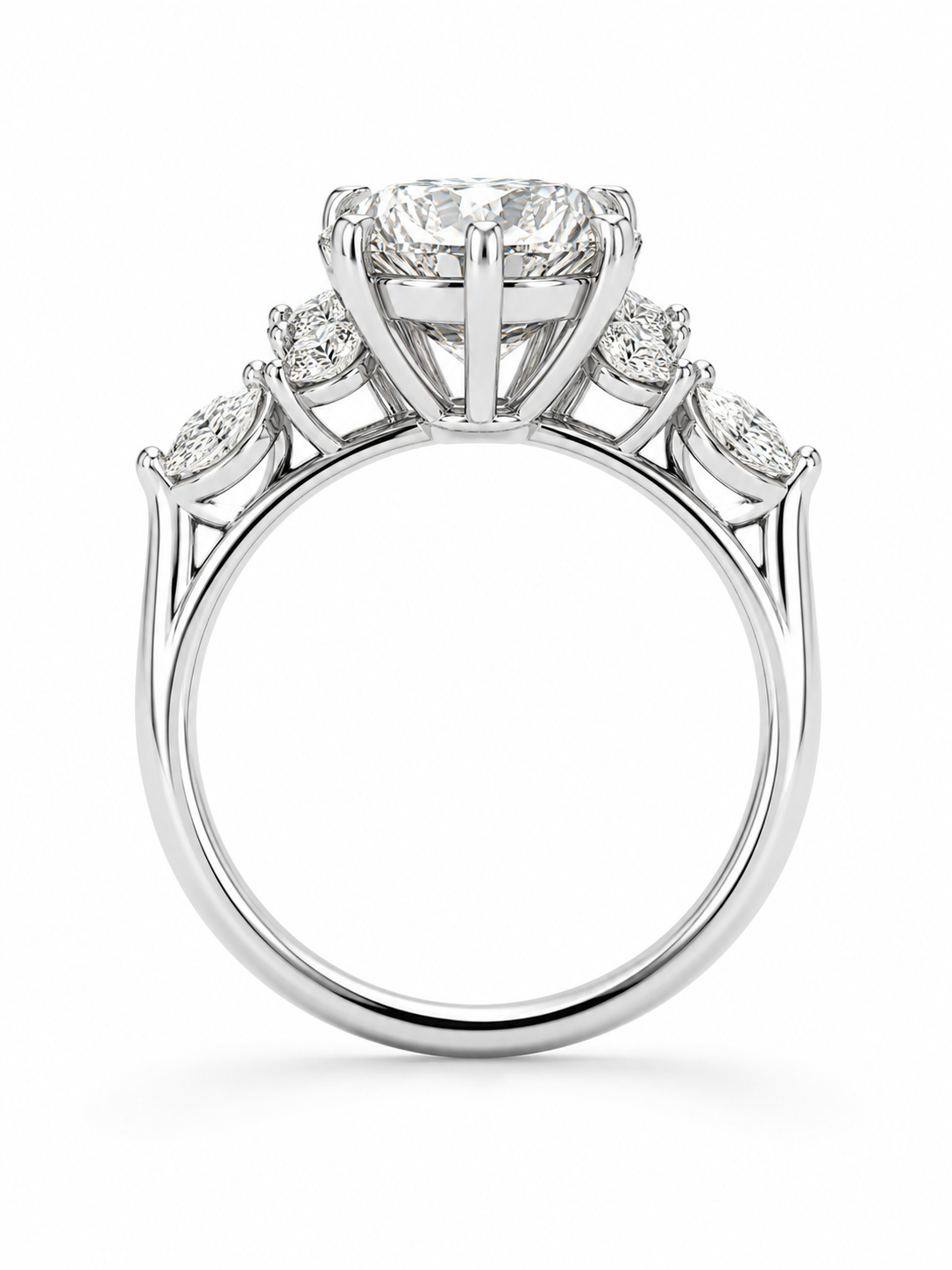 Marquise Cut Engagement Ring l 2.01 carats 10k White Gold