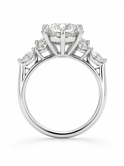 Marquise Cut Engagement Ring l 2.01 carats 10k White Gold