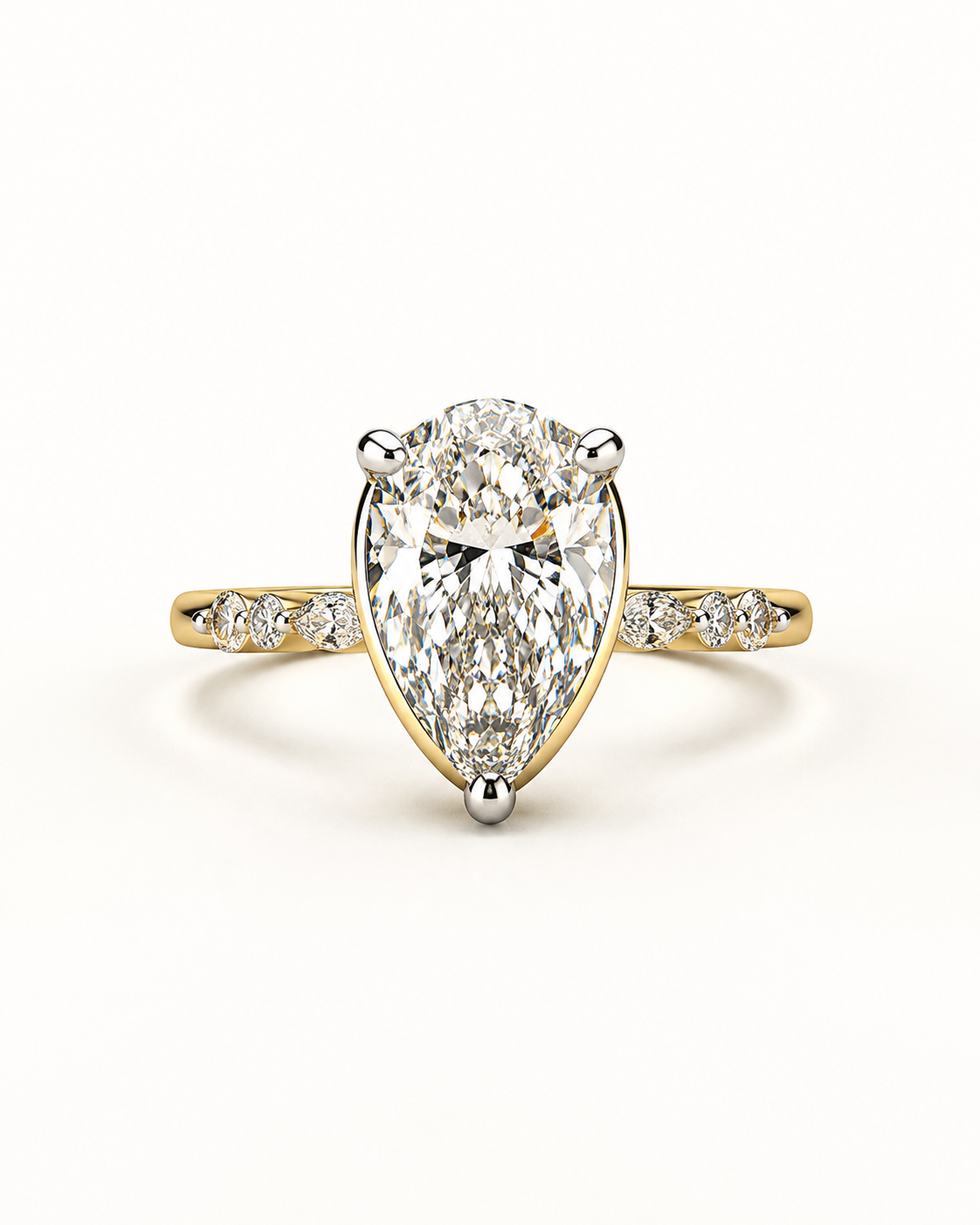 Pear Cut Engagement Ring l 2.01 carats 10k Gold