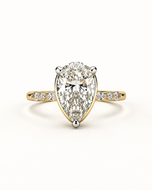 Pear Cut Engagement Ring l 2.01 carats 10k Gold