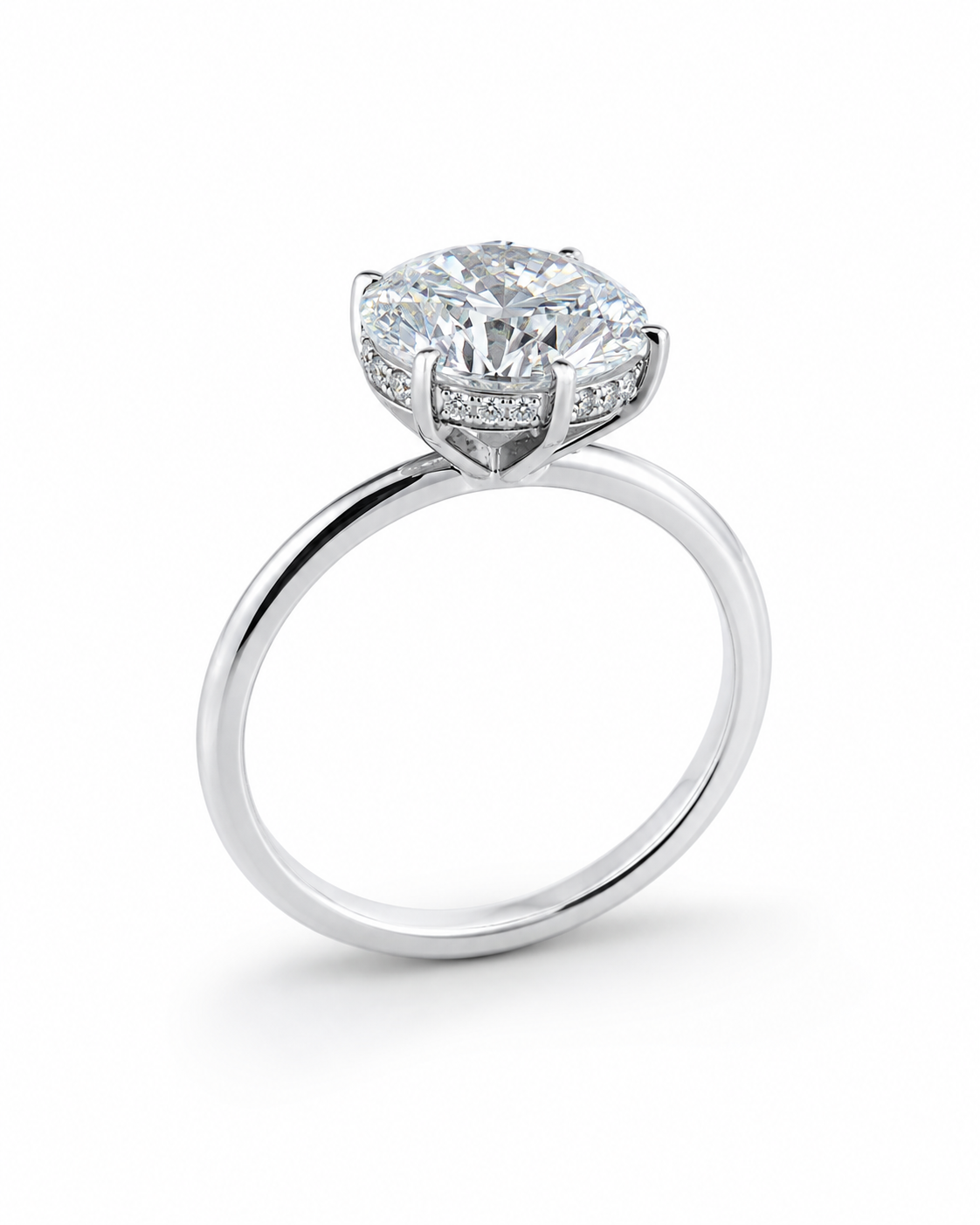 Round Cut Engagement Ring l 3.00 Carats 10k Gold