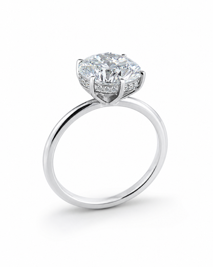 Round Cut Engagement Ring l 3.00 Carats 10k Gold