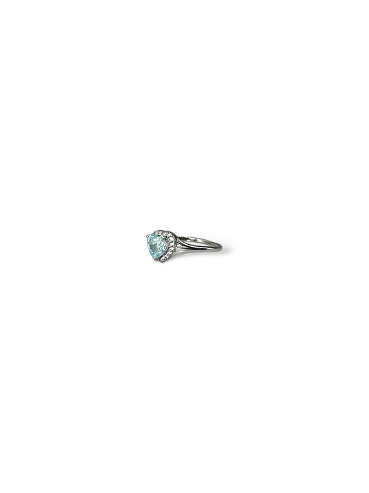 Light Blue Heart Ring