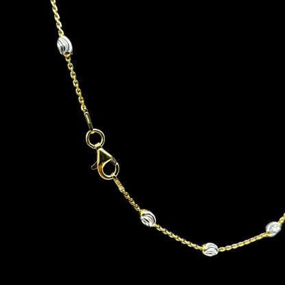 Diamond Cut Ball Necklace