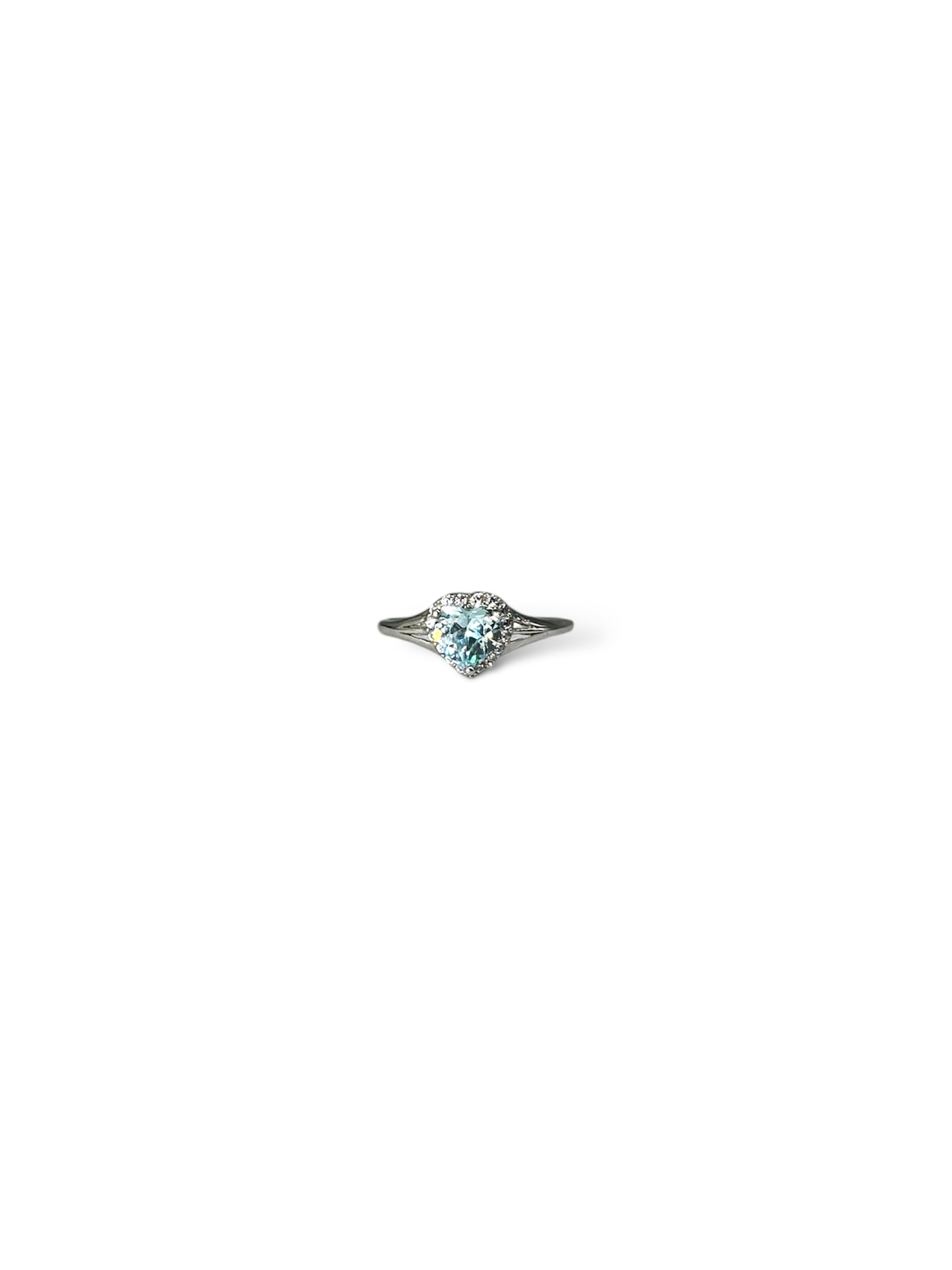 Light Blue Heart Ring