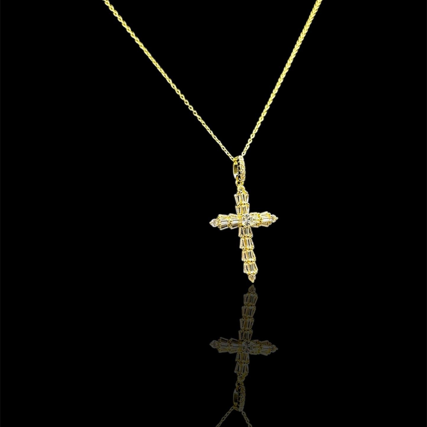 Exotic Cuts Cross Necklace