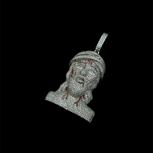 Big 3D Jesus Piece Silver