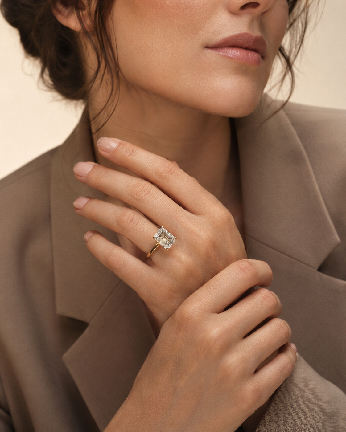 Radiant Cut Engagement Ring l 3.05 carats 10k Gold