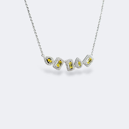 Multi-Cut Yellow Stones Necklace