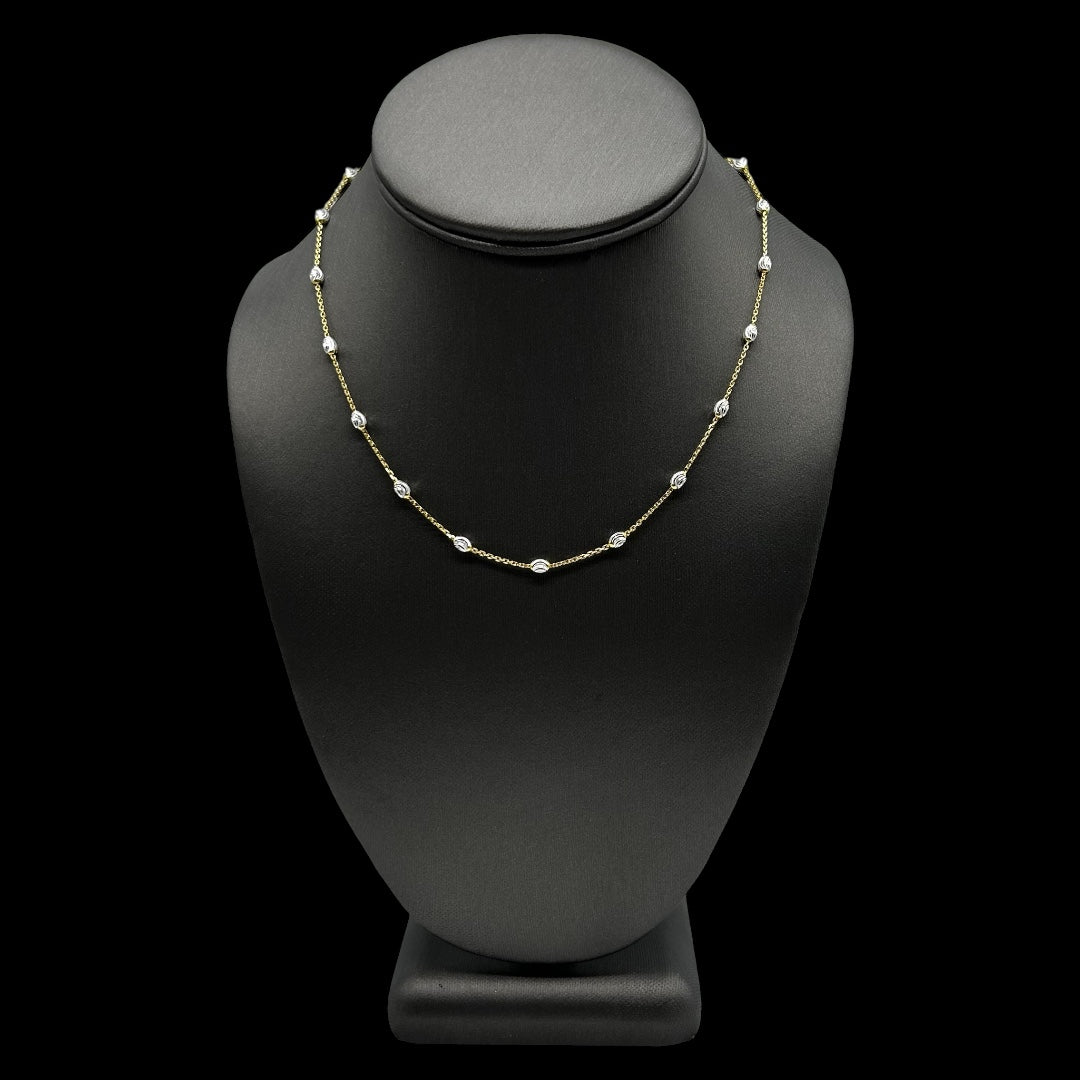Diamond Cut Ball Necklace
