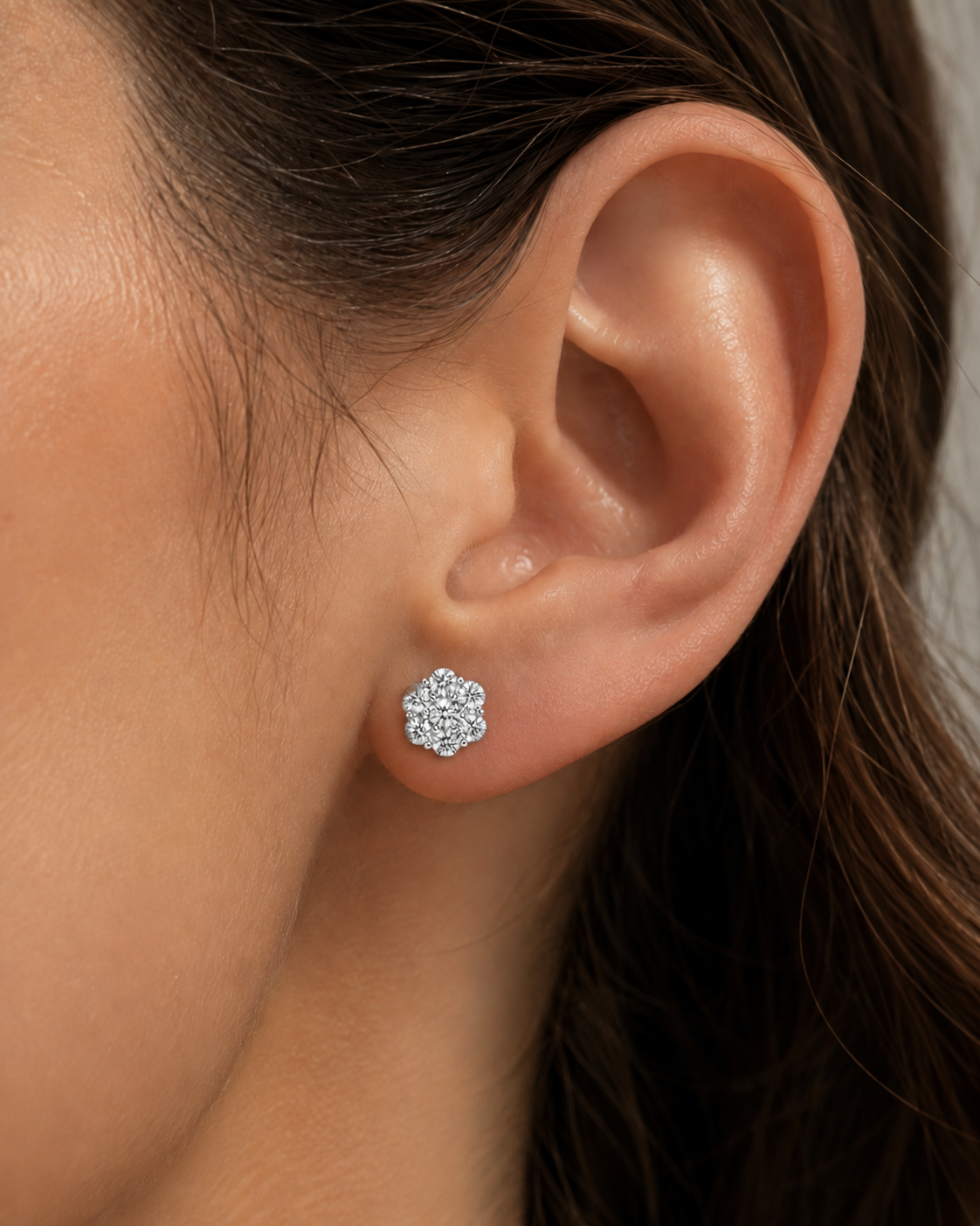 Cluster Earring Flower Set 7mm