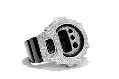 Custom Made GShock Lab Grown Diamonds Sterling Silver Case