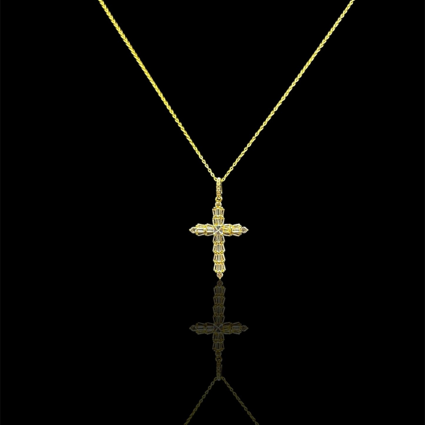 Exotic Cuts Cross Necklace