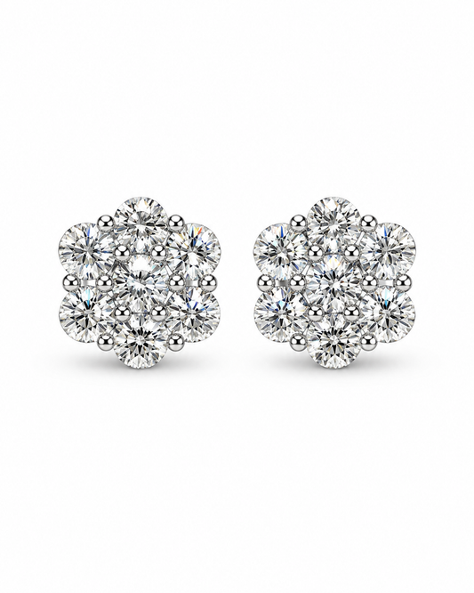 Cluster Earring Flower Set 7mm
