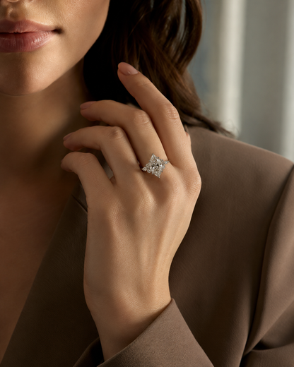 Marquise Cut Engagement Ring l 2.01 carats 10k White Gold