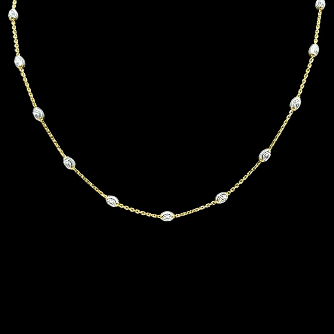 Diamond Cut Ball Necklace