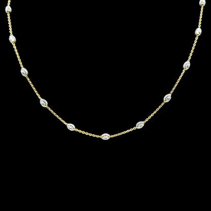 Diamond Cut Ball Necklace