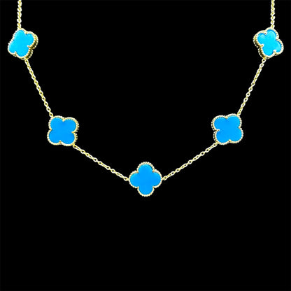 V/C Necklace Blue Adjustable