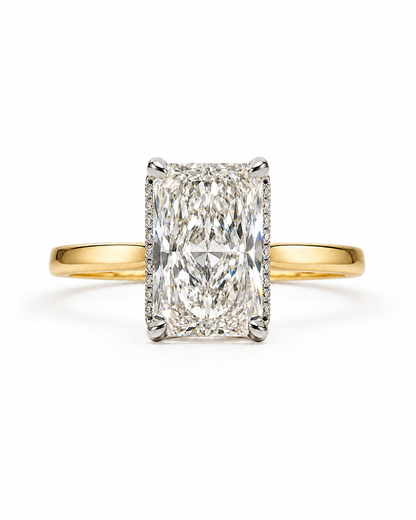 Radiant Cut Engagement Ring l 3.05 carats 10k Gold