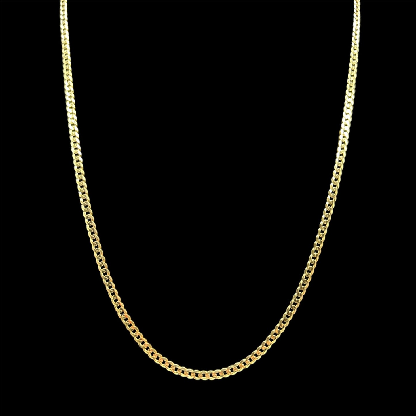 Flat Curb Cuban 14k Solid