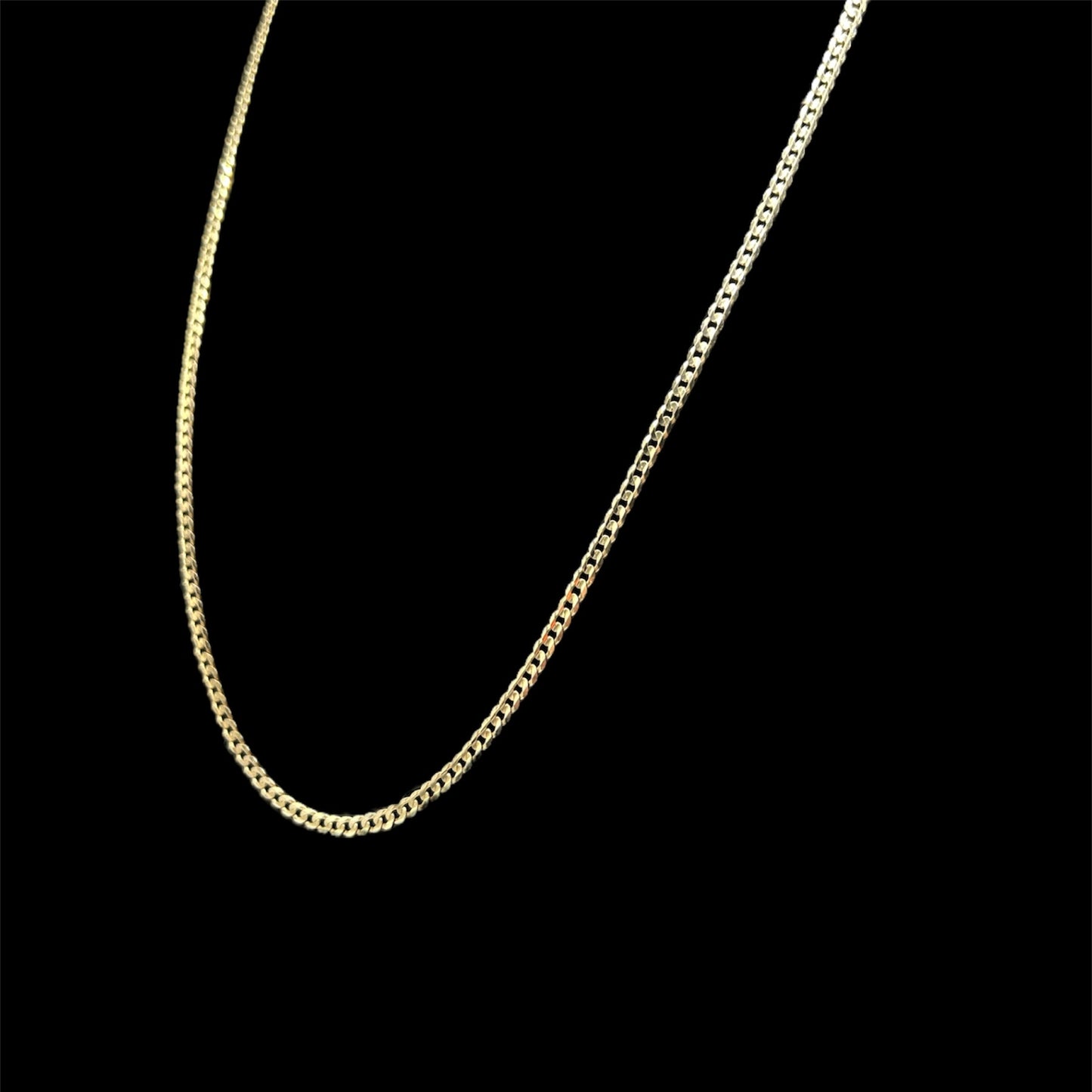 Flat Curb Cuban 14k Solid