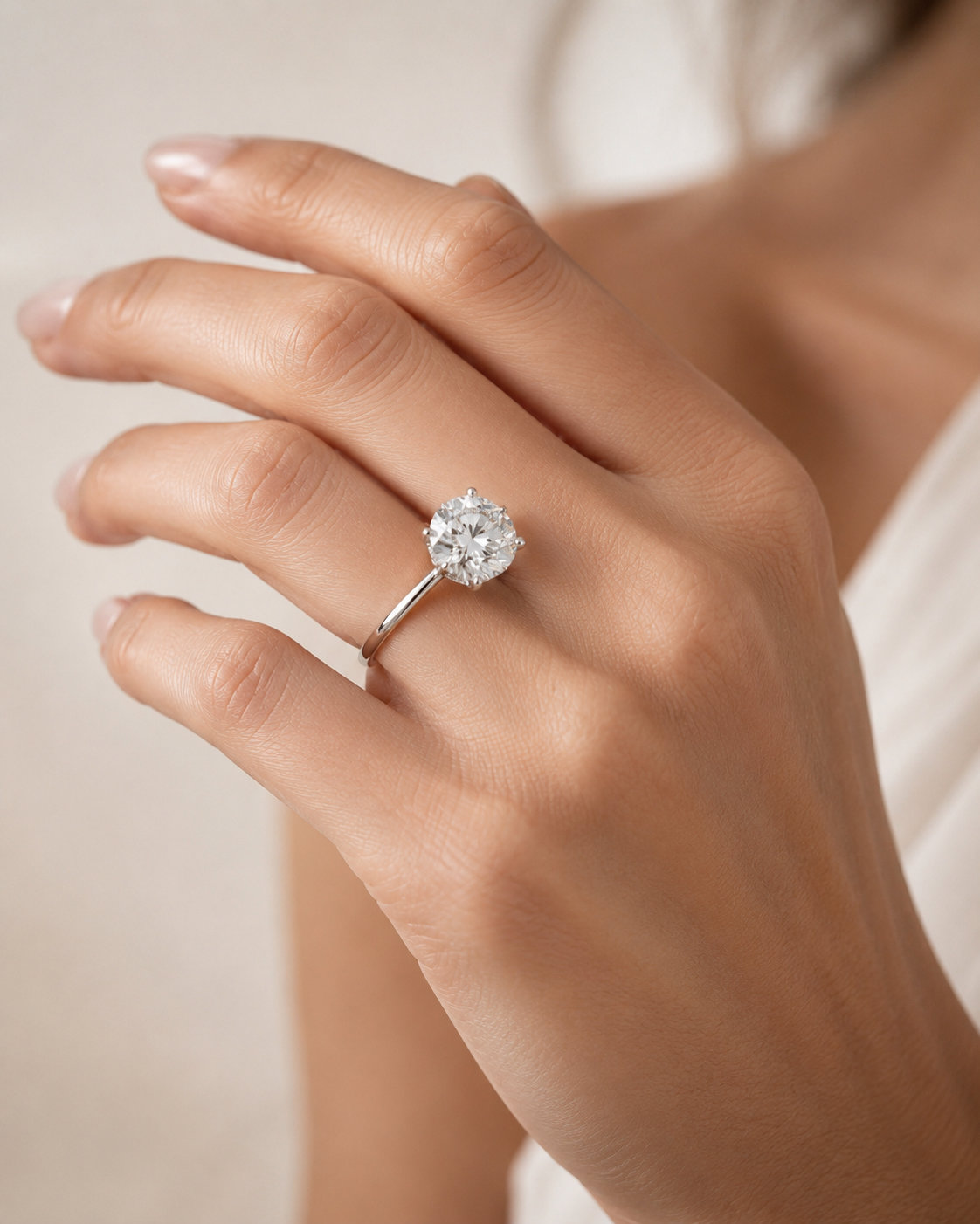 Round Cut Engagement Ring l 3.00 Carats 10k Gold