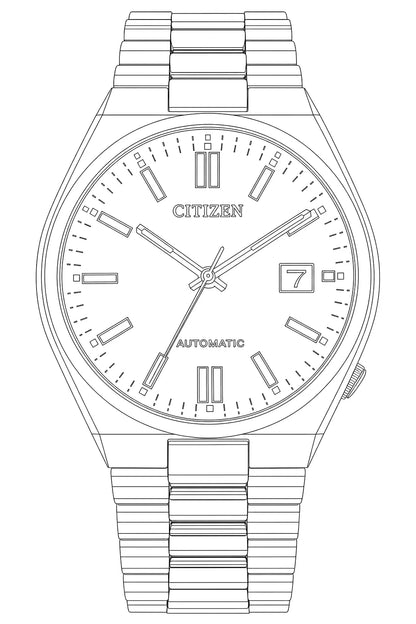Citizen NJ0151-53Z — Watch technical diagram